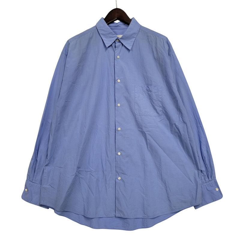 【中古品】【メンズ】 markaware マーカウェア COMFORT FIT SHIRT A26A18SH01C コンフォートフィットシャツ 長袖 140-260803-as-10-izu サイズ：3 カラー：SAXE 万代Net店