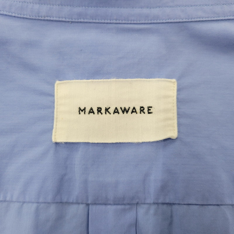 【中古品】【メンズ】 markaware マーカウェア COMFORT FIT SHIRT A26A18SH01C コンフォートフィットシャツ 長袖 140-260803-as-10-izu サイズ：3 カラー：SAXE 万代Net店