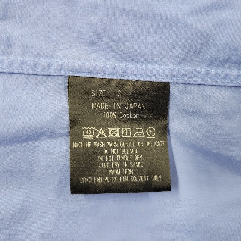 【中古品】【メンズ】 markaware マーカウェア COMFORT FIT SHIRT A26A18SH01C コンフォートフィットシャツ 長袖 140-260803-as-10-izu サイズ：3 カラー：SAXE 万代Net店