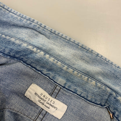【中古品】【メンズ】 UNUSED アンユーズド DENIM WESTERN LS SHIRT デニム ウエスタン ロングスリーブ シャツ トップス 長袖 140-260807-cs-13-izu サイズ：2 カラー：ライトインディゴ 万代Net店