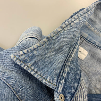 【中古品】【メンズ】 UNUSED アンユーズド DENIM WESTERN LS SHIRT デニム ウエスタン ロングスリーブ シャツ トップス 長袖 140-260807-cs-13-izu サイズ：2 カラー：ライトインディゴ 万代Net店