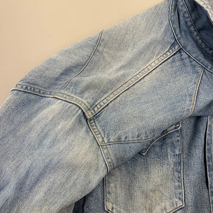 【中古品】【メンズ】 UNUSED アンユーズド DENIM WESTERN LS SHIRT デニム ウエスタン ロングスリーブ シャツ トップス 長袖 140-260807-cs-13-izu サイズ：2 カラー：ライトインディゴ 万代Net店