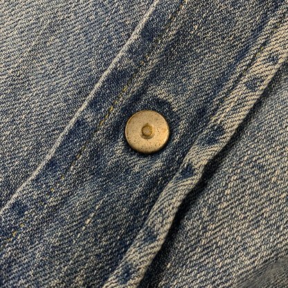 【中古品】【メンズ】 UNUSED アンユーズド DENIM WESTERN LS SHIRT デニム ウエスタン ロングスリーブ シャツ トップス 長袖 140-260807-cs-13-izu サイズ：2 カラー：ライトインディゴ 万代Net店