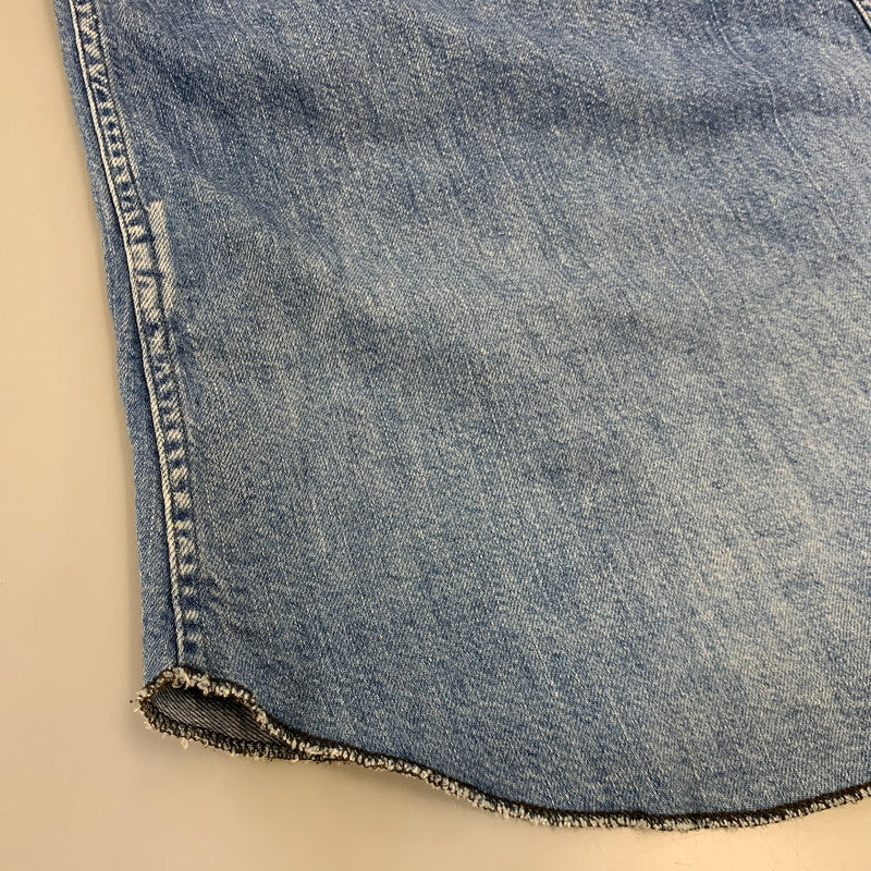 【中古品】【メンズ】 UNUSED アンユーズド DENIM WESTERN LS SHIRT デニム ウエスタン ロングスリーブ シャツ トップス 長袖 140-260807-cs-13-izu サイズ：2 カラー：ライトインディゴ 万代Net店