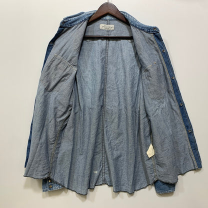 【中古品】【メンズ】 UNUSED アンユーズド DENIM WESTERN LS SHIRT デニム ウエスタン ロングスリーブ シャツ トップス 長袖 140-260807-cs-13-izu サイズ：2 カラー：ライトインディゴ 万代Net店