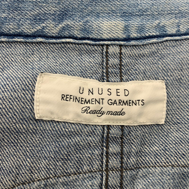 【中古品】【メンズ】 UNUSED アンユーズド DENIM WESTERN LS SHIRT デニム ウエスタン ロングスリーブ シャツ トップス 長袖 140-260807-cs-13-izu サイズ：2 カラー：ライトインディゴ 万代Net店