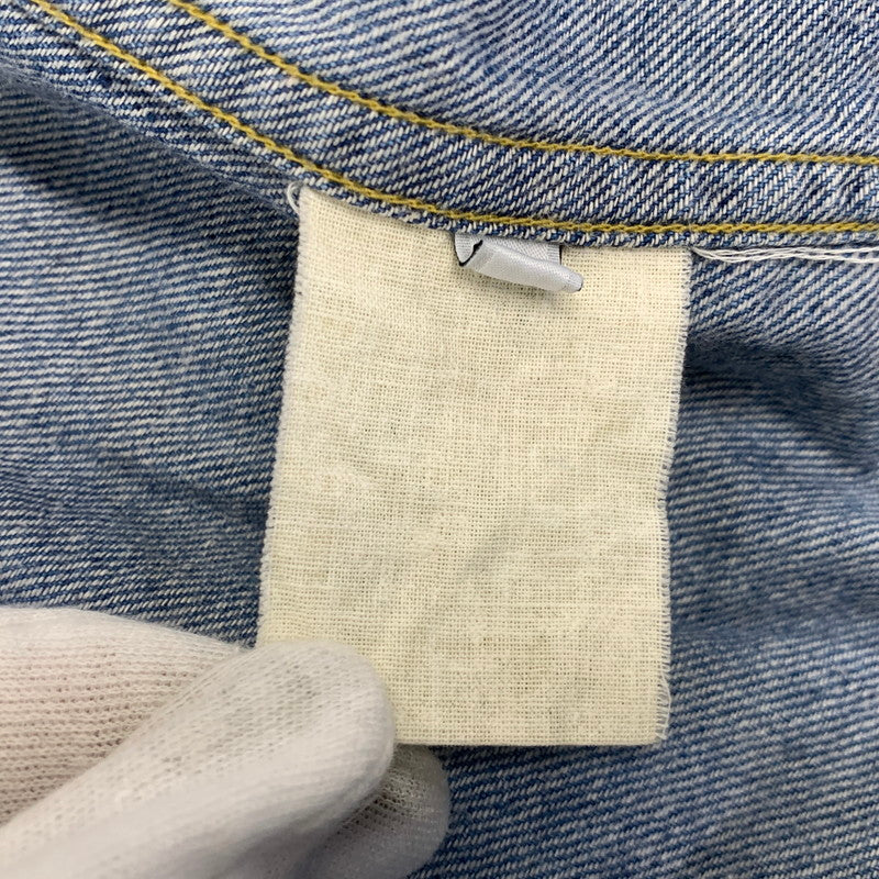 【中古品】【メンズ】 UNUSED アンユーズド DENIM WESTERN LS SHIRT デニム ウエスタン ロングスリーブ シャツ トップス 長袖 140-260807-cs-13-izu サイズ：2 カラー：ライトインディゴ 万代Net店