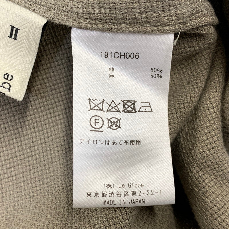 【中古品】【メンズ】 RDV O GLOBE ランデヴー オー グローブ 191CH006 COTTON LINEN LONG LS SHIRT コットン リネン ロング ロングスリーブ シャツ トップス 長袖 140-260807-cs-15-izu サイズ：2 カラー：ベージュ系 万代Net店