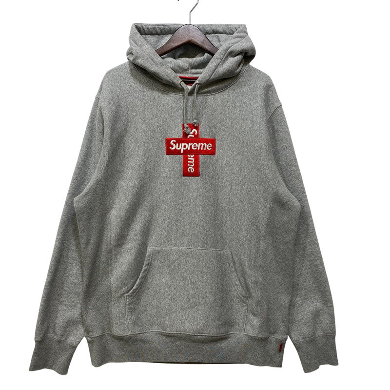 【中古品】【メンズ】 SUPREME シュプリーム 20AW CROSS BOX LOGO HOODED SWEATSHIRT クロス ボックス ロゴ フーデッド スウェットシャツ トップス 長袖 149-260804-cs-14-izu サイズ：XL カラー：グレー 万代Net店