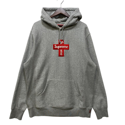 【中古品】【メンズ】 SUPREME シュプリーム 20AW CROSS BOX LOGO HOODED SWEATSHIRT クロス ボックス ロゴ フーデッド スウェットシャツ トップス 長袖 149-260804-cs-14-izu サイズ：XL カラー：グレー 万代Net店