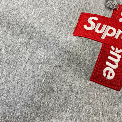 【中古品】【メンズ】 SUPREME シュプリーム 20AW CROSS BOX LOGO HOODED SWEATSHIRT クロス ボックス ロゴ フーデッド スウェットシャツ トップス 長袖 149-260804-cs-14-izu サイズ：XL カラー：グレー 万代Net店
