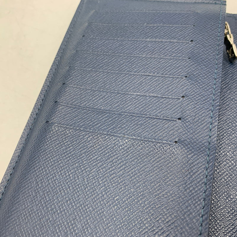 【中古品】【メンズ/レディース】 LOUIS VUITTON ルイ・ヴィトン M32816 SP3156 タイガ ポルトフォイユ ブラザ ロングウォレット 長財布 179-260806-as-14-izu カラー：ネイビー 万代Net店