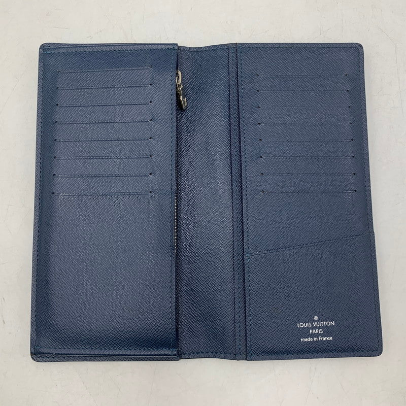 【中古品】【メンズ/レディース】 LOUIS VUITTON ルイ・ヴィトン M32816 SP3156 タイガ ポルトフォイユ ブラザ ロングウォレット 長財布 179-260806-as-14-izu カラー：ネイビー 万代Net店
