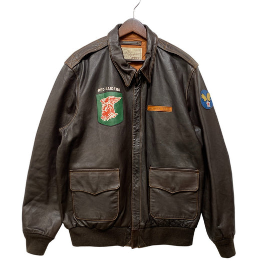 【中古品】【メンズ】 AVIREX アヴィレックス 6191052 A-2 SWEET DREAM LEATHER FLIGHT JACKET レザー フライト ジャケット 145-260804-yn-04-izu サイズ：XL カラー：ブラウン 万代Net店
