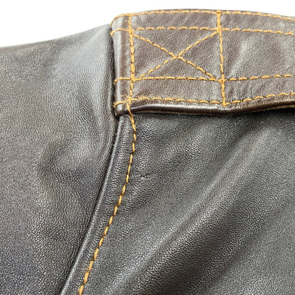 【中古品】【メンズ】 AVIREX アヴィレックス 6191052 A-2 SWEET DREAM LEATHER FLIGHT JACKET レザー フライト ジャケット 145-260804-yn-04-izu サイズ：XL カラー：ブラウン 万代Net店