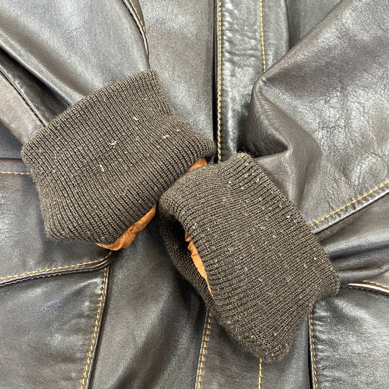 【中古品】【メンズ】 AVIREX アヴィレックス 6191052 A-2 SWEET DREAM LEATHER FLIGHT JACKET レザー フライト ジャケット 145-260804-yn-04-izu サイズ：XL カラー：ブラウン 万代Net店