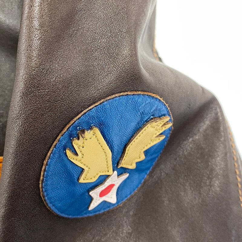 【中古品】【メンズ】 AVIREX アヴィレックス 6191052 A-2 SWEET DREAM LEATHER FLIGHT JACKET レザー フライト ジャケット 145-260804-yn-04-izu サイズ：XL カラー：ブラウン 万代Net店