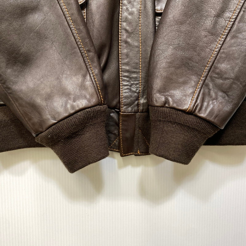 【中古品】【メンズ】 AVIREX アヴィレックス 6191052 A-2 SWEET DREAM LEATHER FLIGHT JACKET レザー フライト ジャケット 145-260804-yn-04-izu サイズ：XL カラー：ブラウン 万代Net店