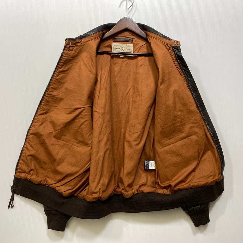 【中古品】【メンズ】 AVIREX アヴィレックス 6191052 A-2 SWEET DREAM LEATHER FLIGHT JACKET レザー フライト ジャケット 145-260804-yn-04-izu サイズ：XL カラー：ブラウン 万代Net店