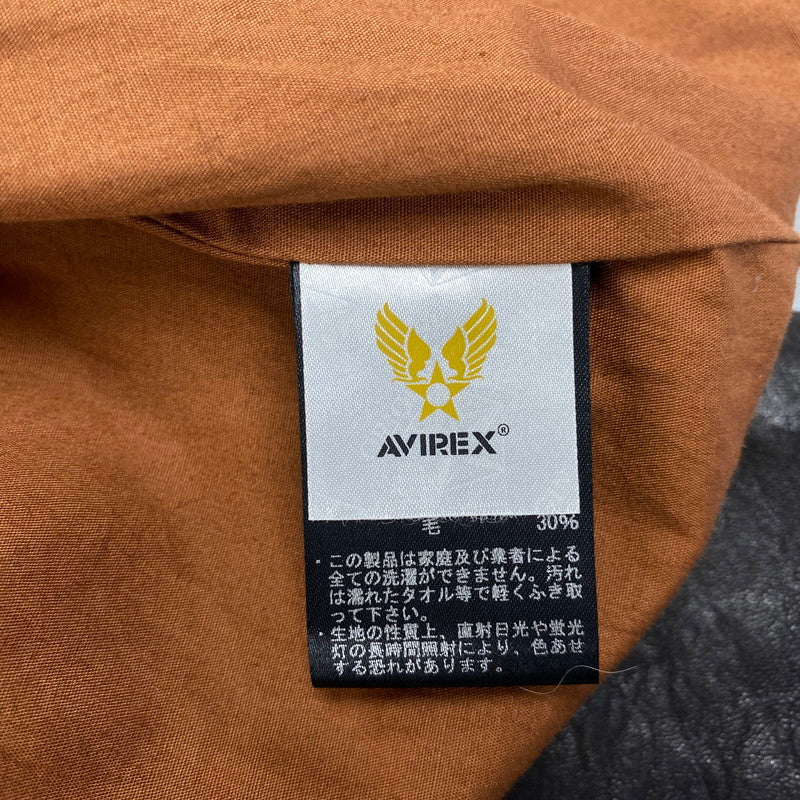【中古品】【メンズ】 AVIREX アヴィレックス 6191052 A-2 SWEET DREAM LEATHER FLIGHT JACKET レザー フライト ジャケット 145-260804-yn-04-izu サイズ：XL カラー：ブラウン 万代Net店
