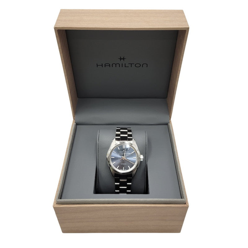 【中古品】【メンズ/レディース】 HAMILTON H36105140 JAZZMASTER ジャズマスター PERFORMER AUTO パフォーマー オート BLUE DIAL ブルー ダイアル 裏スケルトン 34MM AUTOMATIC WATCH オートマチック ウォッチ 195-260807-cs-18-izu カラー：シルバー×ライトブルー 万代Net店