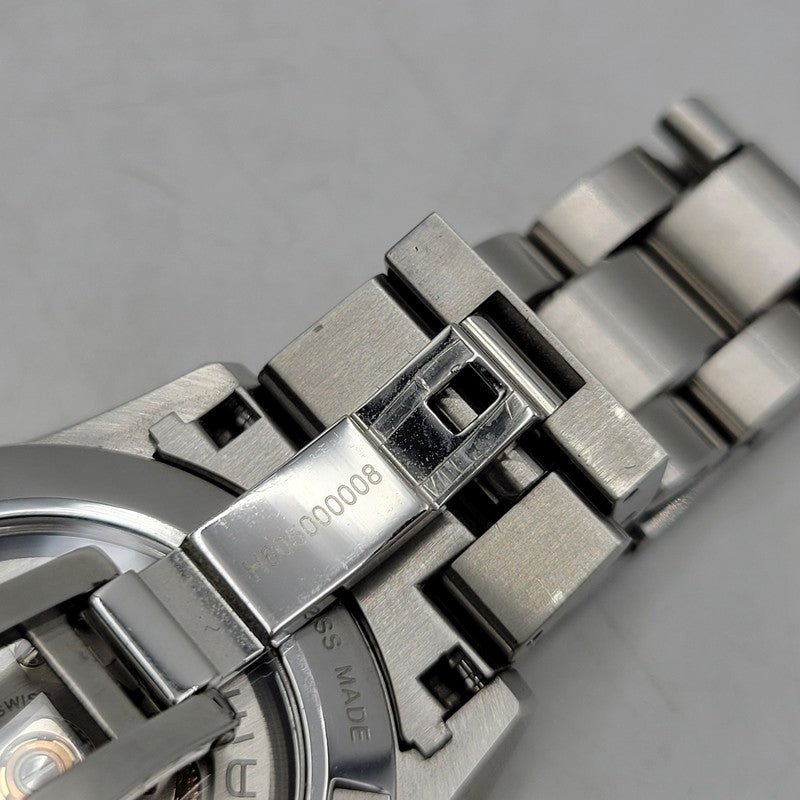 【中古品】【メンズ/レディース】 HAMILTON H36105140 JAZZMASTER ジャズマスター PERFORMER AUTO パフォーマー オート BLUE DIAL ブルー ダイアル 裏スケルトン 34MM AUTOMATIC WATCH オートマチック ウォッチ 195-260807-cs-18-izu カラー：シルバー×ライトブルー 万代Net店