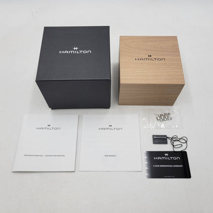 【中古品】【メンズ/レディース】 HAMILTON H36105140 JAZZMASTER ジャズマスター PERFORMER AUTO パフォーマー オート BLUE DIAL ブルー ダイアル 裏スケルトン 34MM AUTOMATIC WATCH オートマチック ウォッチ 195-260807-cs-18-izu カラー：シルバー×ライトブルー 万代Net店