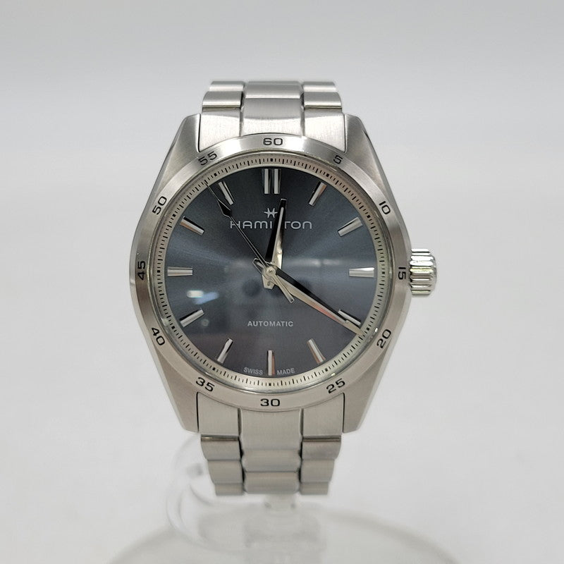 【中古品】【メンズ/レディース】 HAMILTON H36105140 JAZZMASTER ジャズマスター PERFORMER AUTO パフォーマー オート BLUE DIAL ブルー ダイアル 裏スケルトン 34MM AUTOMATIC WATCH オートマチック ウォッチ 195-260807-cs-18-izu カラー：シルバー×ライトブルー 万代Net店