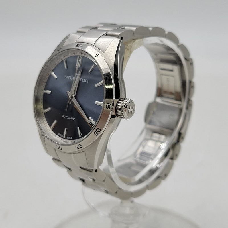【中古品】【メンズ/レディース】 HAMILTON H36105140 JAZZMASTER ジャズマスター PERFORMER AUTO パフォーマー オート BLUE DIAL ブルー ダイアル 裏スケルトン 34MM AUTOMATIC WATCH オートマチック ウォッチ 195-260807-cs-18-izu カラー：シルバー×ライトブルー 万代Net店