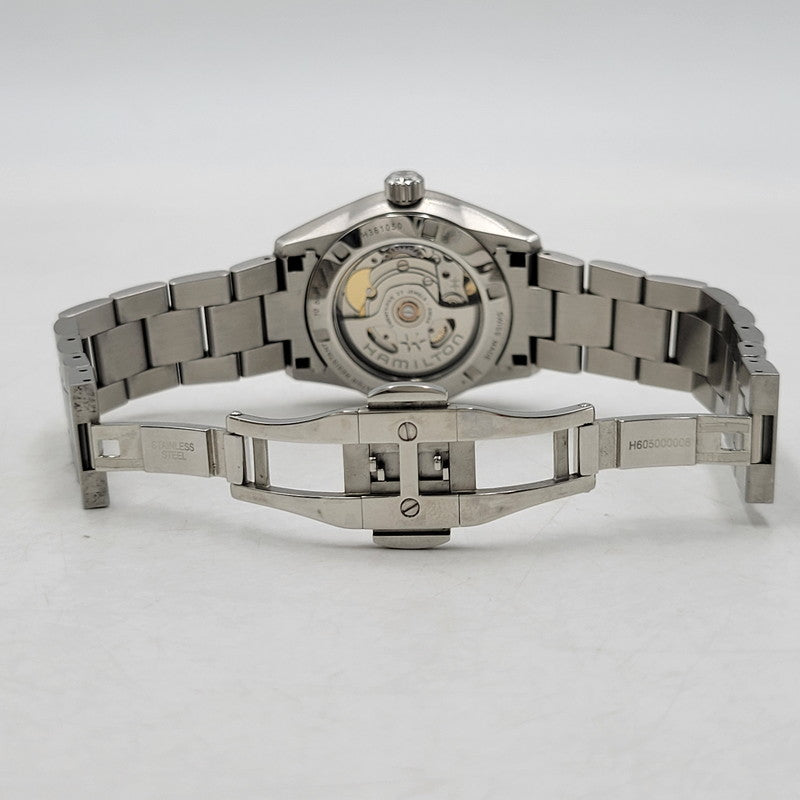 【中古品】【メンズ/レディース】 HAMILTON H36105140 JAZZMASTER ジャズマスター PERFORMER AUTO パフォーマー オート BLUE DIAL ブルー ダイアル 裏スケルトン 34MM AUTOMATIC WATCH オートマチック ウォッチ 195-260807-cs-18-izu カラー：シルバー×ライトブルー 万代Net店