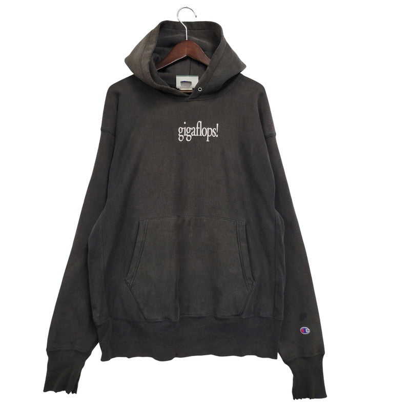 【現状渡し品】【メンズ】 Champion チャンピオン GIGAFLOPS! REVERSE WEAVE SWEAT HOODIE リバースウィーブ スウェット フーディー パーカー 146-260803-as-12-izu サイズ：L カラー：ブラック系 万代Net店