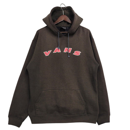 【中古品】【メンズ】 VANS バンズ LOGO PRINT SWEAT HOODIE ロゴ プリント スウェット フーディー パーカー 146-260803-as-11-izu サイズ：L カラー：ブラウン 万代Net店