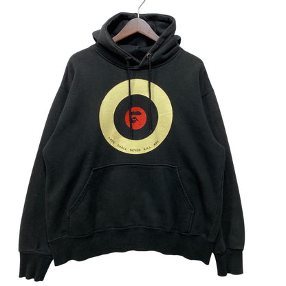 【中古品】【メンズ】 A BATHING APE アベイシングエイプ 初期タグ TARGET PRINT SWEAT HOODIE ターゲット プリント スウェット フーディー トップス 長袖 142-260804-cs-11-izu サイズ：L カラー：ブラック 万代Net店