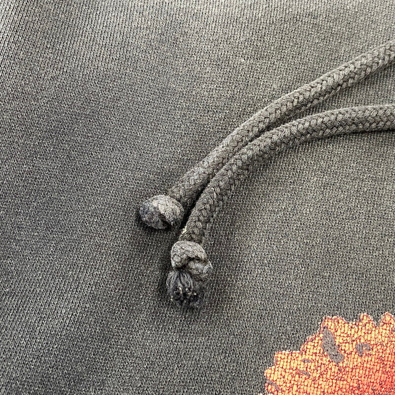【現状渡し品】【メンズ】 OLD STUSSY オールド ステューシー USA製 紺タグ 90’S SKULL FLOUR GRAPHIC SWEAT HOODIE スカルフラワー グラフィック スウェット フーディー 142-260804-yn-05-izu サイズ：L カラー：ブラック 万代Net店