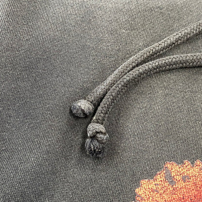 【現状渡し品】【メンズ】 OLD STUSSY オールド ステューシー USA製 紺タグ 90’S SKULL FLOUR GRAPHIC SWEAT HOODIE スカルフラワー グラフィック スウェット フーディー 142-260804-yn-05-izu サイズ：L カラー：ブラック 万代Net店