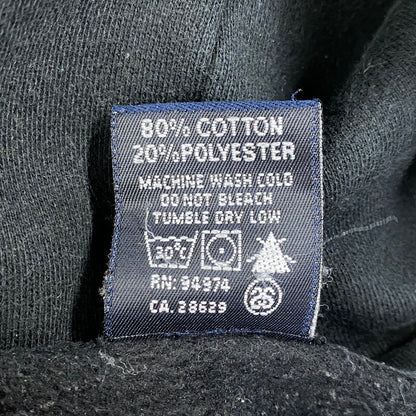 【現状渡し品】【メンズ】 OLD STUSSY オールド ステューシー USA製 紺タグ 90’S SKULL FLOUR GRAPHIC SWEAT HOODIE スカルフラワー グラフィック スウェット フーディー 142-260804-yn-05-izu サイズ：L カラー：ブラック 万代Net店