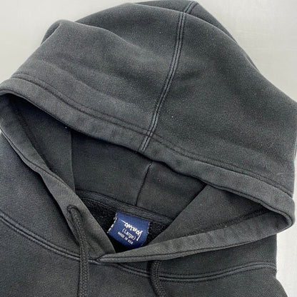 【現状渡し品】【メンズ】 OLD STUSSY オールド ステューシー USA製 紺タグ 90’S SKULL FLOUR GRAPHIC SWEAT HOODIE スカルフラワー グラフィック スウェット フーディー 142-260804-yn-05-izu サイズ：L カラー：ブラック 万代Net店
