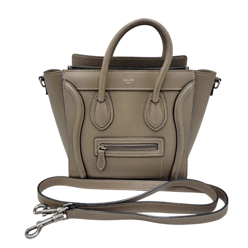 【中古品】【レディース】 CELINE セリーヌ ラゲージナノショッパー ハンドバッグ ショルダーバッグ カバン 鞄 180-260803-as-14-izu カラー：ベージュ系 万代Net店