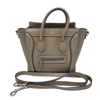 【中古品】【レディース】 CELINE セリーヌ ラゲージナノショッパー ハンドバッグ ショルダーバッグ カバン 鞄 180-260803-as-14-izu カラー：ベージュ系 万代Net店