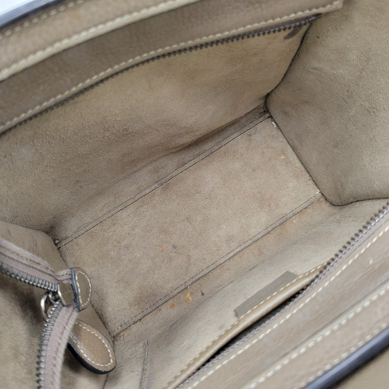 【中古品】【レディース】 CELINE セリーヌ ラゲージナノショッパー ハンドバッグ ショルダーバッグ カバン 鞄 180-260803-as-14-izu カラー：ベージュ系 万代Net店