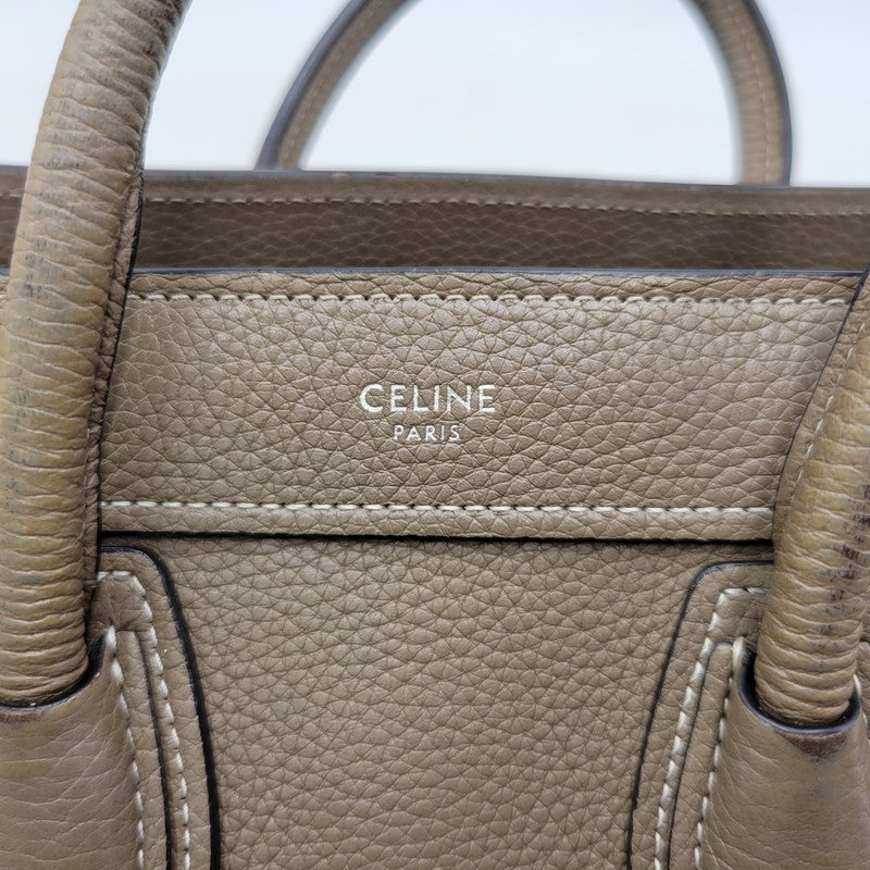 【中古品】【レディース】 CELINE セリーヌ ラゲージナノショッパー ハンドバッグ ショルダーバッグ カバン 鞄 180-260803-as-14-izu カラー：ベージュ系 万代Net店