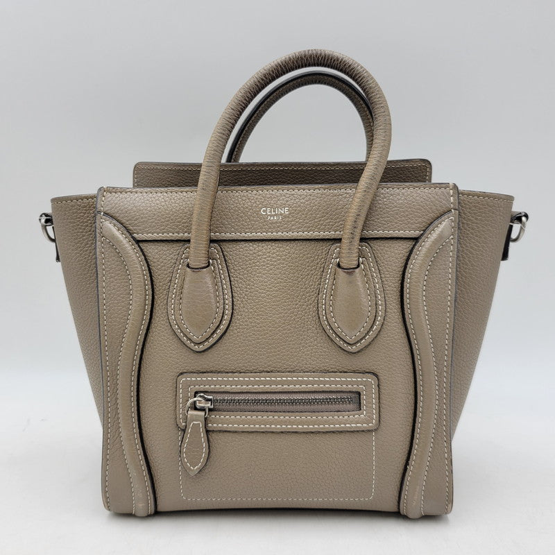 【中古品】【レディース】 CELINE セリーヌ ラゲージナノショッパー ハンドバッグ ショルダーバッグ カバン 鞄 180-260803-as-14-izu カラー：ベージュ系 万代Net店