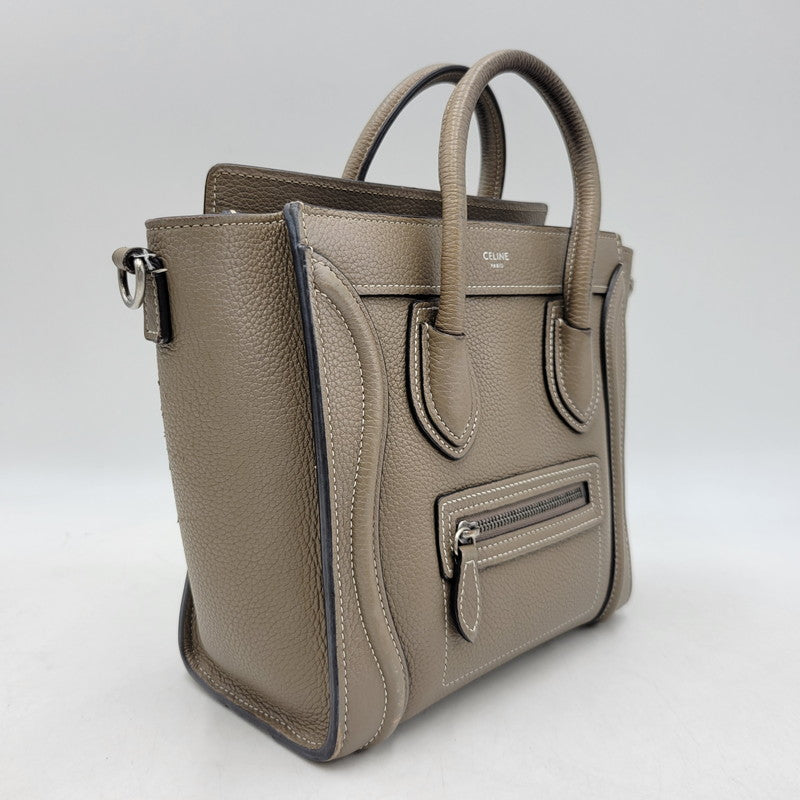【中古品】【レディース】 CELINE セリーヌ ラゲージナノショッパー ハンドバッグ ショルダーバッグ カバン 鞄 180-260803-as-14-izu カラー：ベージュ系 万代Net店