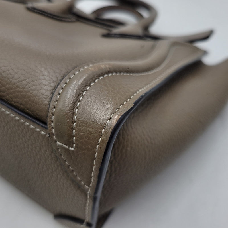 【中古品】【レディース】 CELINE セリーヌ ラゲージナノショッパー ハンドバッグ ショルダーバッグ カバン 鞄 180-260803-as-14-izu カラー：ベージュ系 万代Net店