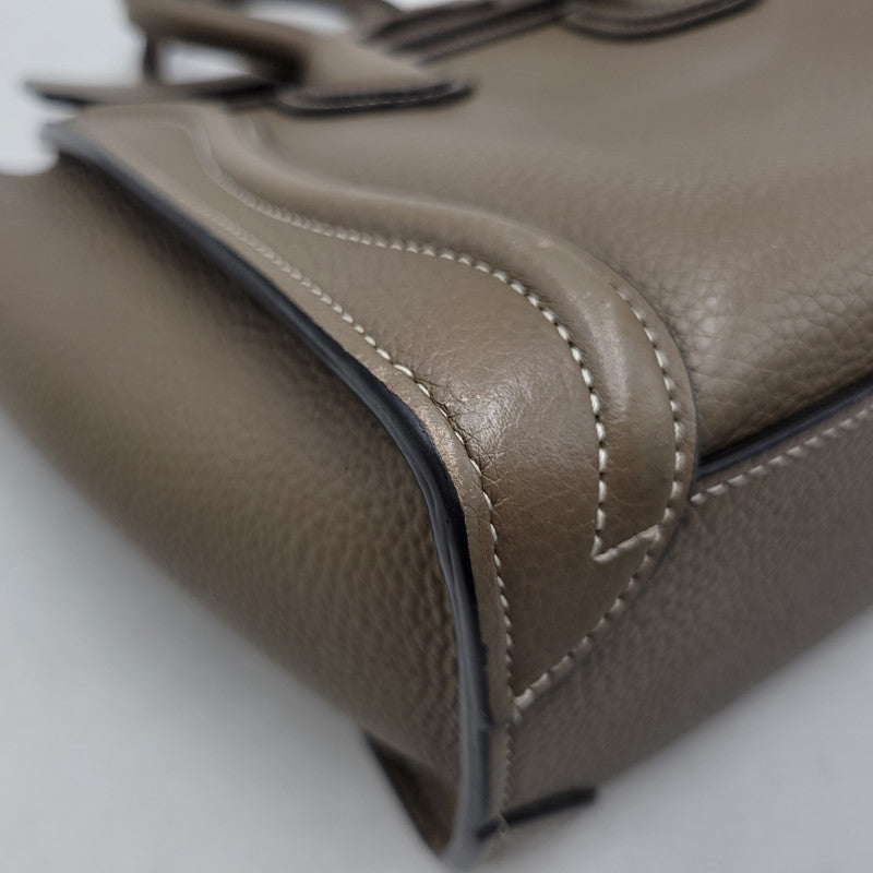 【中古品】【レディース】 CELINE セリーヌ ラゲージナノショッパー ハンドバッグ ショルダーバッグ カバン 鞄 180-260803-as-14-izu カラー：ベージュ系 万代Net店