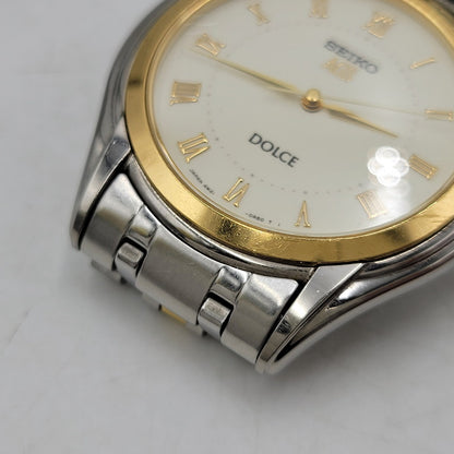 【中古品】【メンズ/レディース】 SEIKO セイコー AGS DOLCE 18KT×SS AUTOMATIC QUARTZ WATCH 4M21-0A50 オートマチック クオーツ 腕時計 197-260803-as-15-izu カラー：シルバー×ゴールド 万代Net店