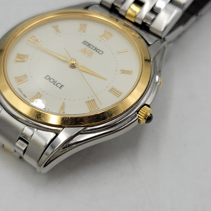 【中古品】【メンズ/レディース】 SEIKO セイコー AGS DOLCE 18KT×SS AUTOMATIC QUARTZ WATCH 4M21-0A50 オートマチック クオーツ 腕時計 197-260803-as-15-izu カラー：シルバー×ゴールド 万代Net店