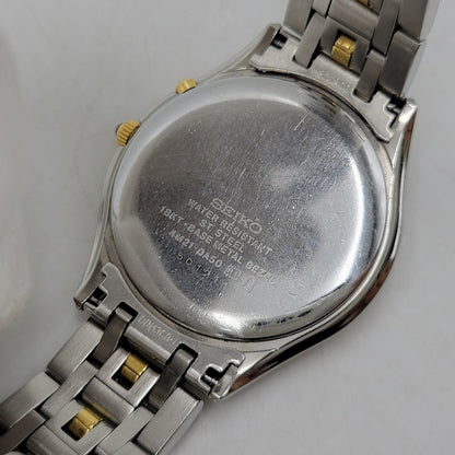 【中古品】【メンズ/レディース】 SEIKO セイコー AGS DOLCE 18KT×SS AUTOMATIC QUARTZ WATCH 4M21-0A50 オートマチック クオーツ 腕時計 197-260803-as-15-izu カラー：シルバー×ゴールド 万代Net店