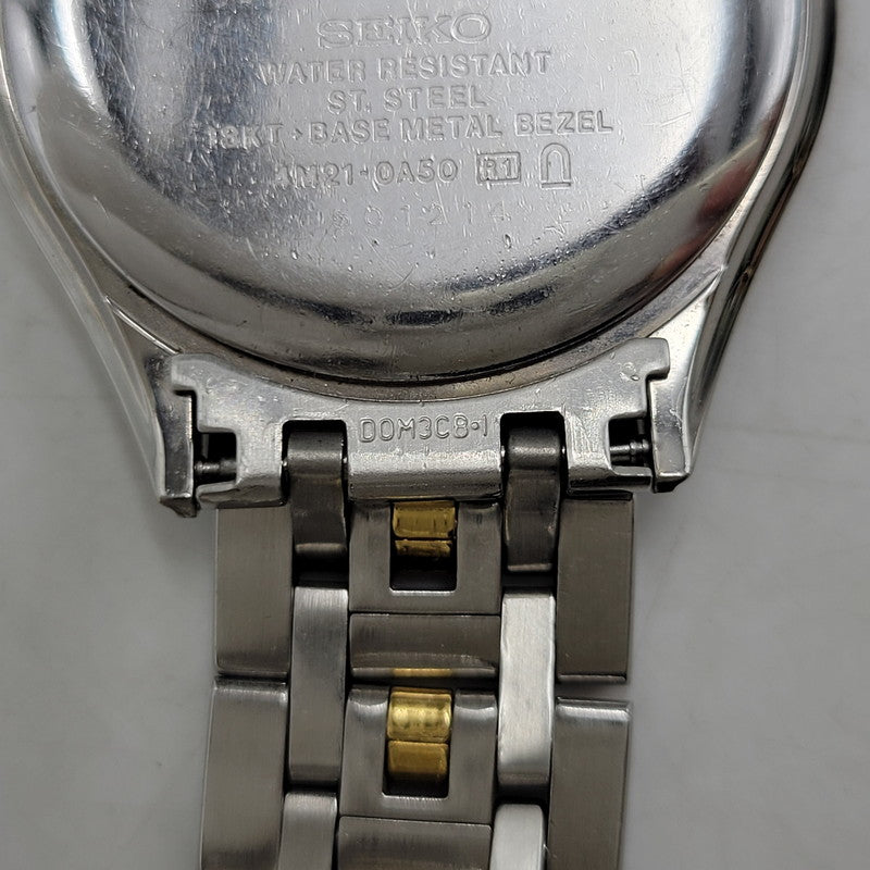 【中古品】【メンズ/レディース】 SEIKO セイコー AGS DOLCE 18KT×SS AUTOMATIC QUARTZ WATCH 4M21-0A50 オートマチック クオーツ 腕時計 197-260803-as-15-izu カラー：シルバー×ゴールド 万代Net店