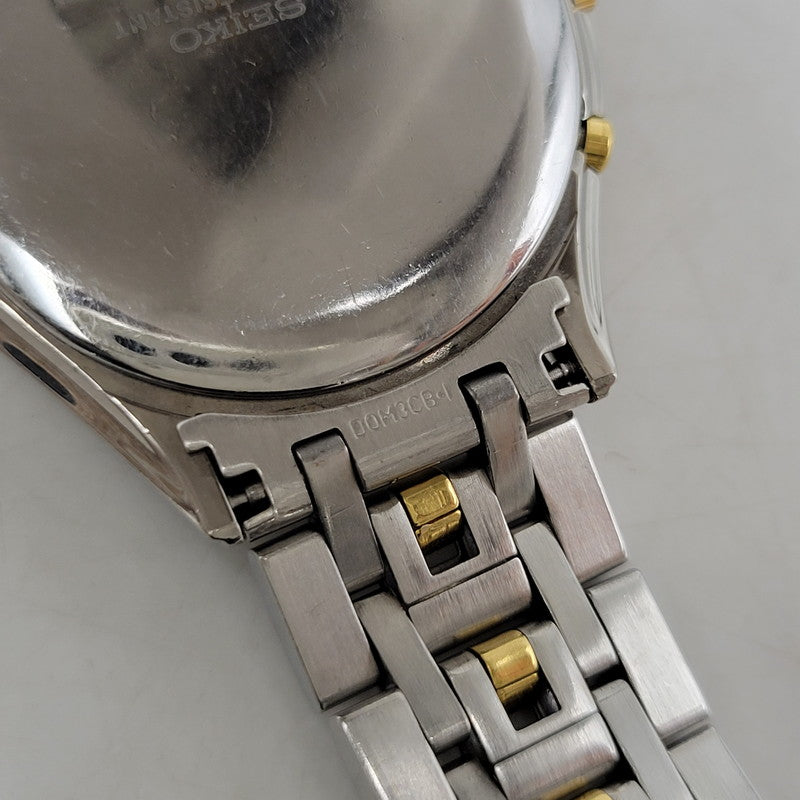 【中古品】【メンズ/レディース】 SEIKO セイコー AGS DOLCE 18KT×SS AUTOMATIC QUARTZ WATCH 4M21-0A50 オートマチック クオーツ 腕時計 197-260803-as-15-izu カラー：シルバー×ゴールド 万代Net店